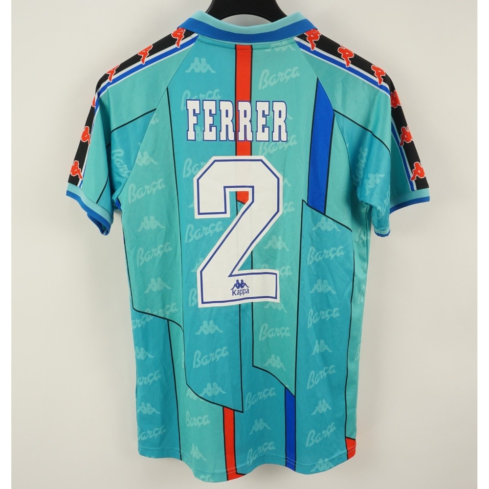 Vintage 90s 1995-1997 Kappa Barcelona FCB Albert Ferrer Soccer Jersey Mens Small - Picture 2 of 16